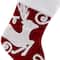 Reindeer and Snowflake Embroidered Christmas Stockings - 20" - Set of 3